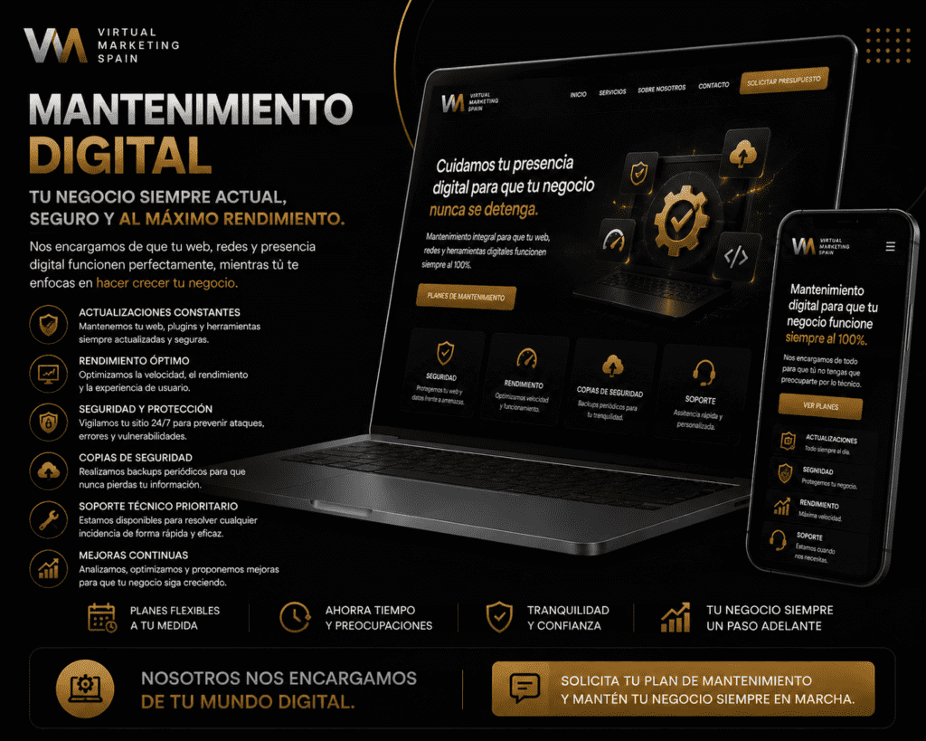 mantenimiento digital | virtual marketing spain