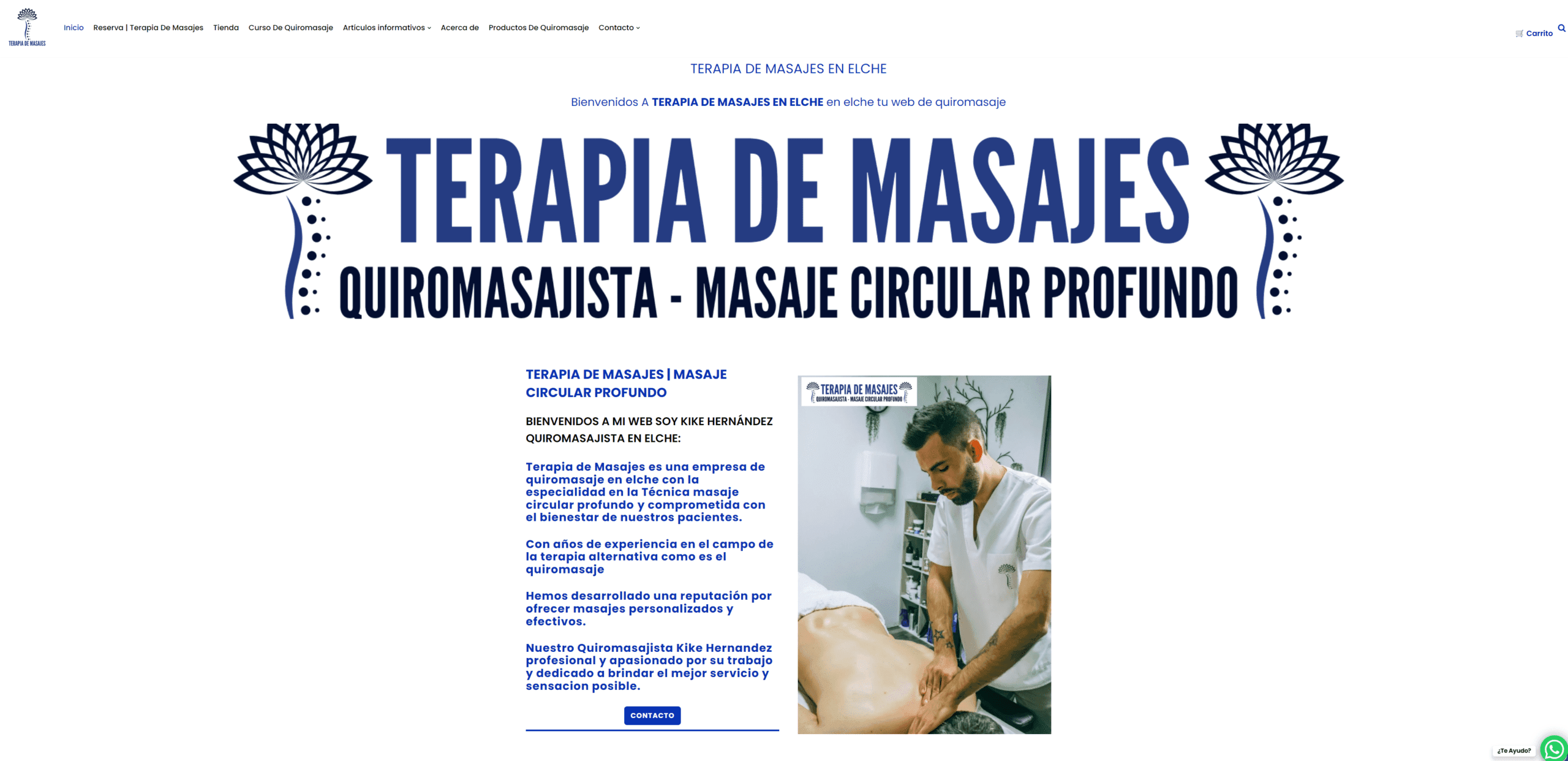 Terapia de Masajes — proyecto de Virtual Marketing Spain