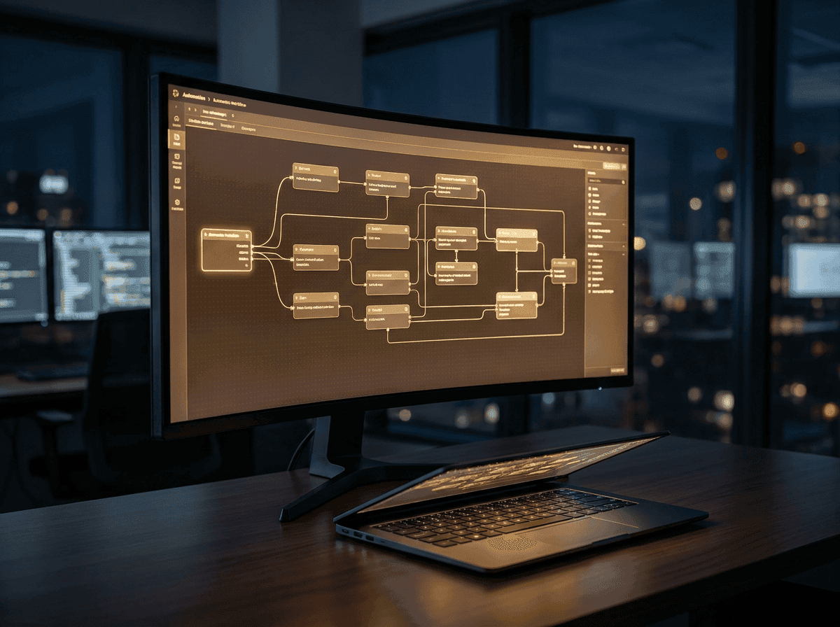 Panel de automatización con flujos de trabajo